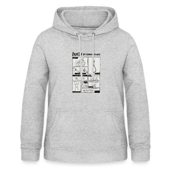 Death by Shakespeare Design - Sweat à capuche Femme - gris clair chiné - Devant - AI Model Female 172 light (172cm)
