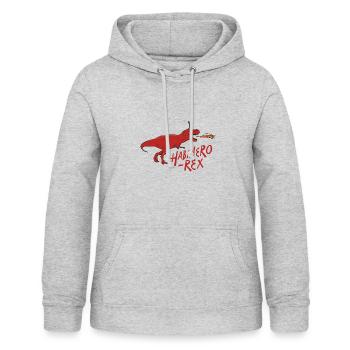 Habanero Rex T-Rex Tyrannosaurus Rex - Frauen Hoodie - Hellgrau meliert - Vorne - AI Model Female 172 light (172cm)