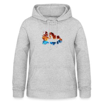Feuer Bootsangler Flammen Fischerboot Angler - Frauen Hoodie - Hellgrau meliert - Vorne - AI Model Female 172 light (172cm)