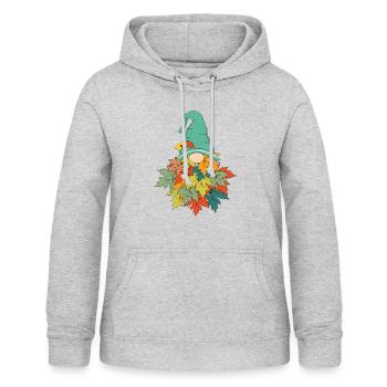 Herbst Gnom - Frauen Hoodie - Hellgrau meliert - Vorne - AI Model Female 172 light (172cm)