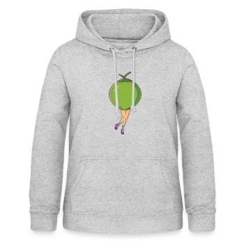Kokusnuss Kokos Jahrgang - Frauen Hoodie - Hellgrau meliert - Vorne - AI Model Female 172 light (172cm)
