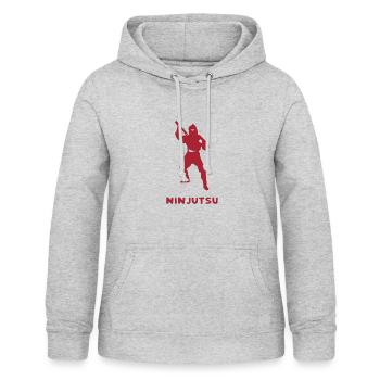 Ninjutsu Outfit for Martial Arts Fighters - Women's Hoodie - light heather grey - Front - AI Model Female 172 light (172cm)