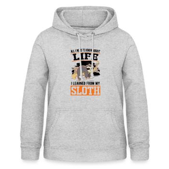 Sloth lover Sloth - Women's Hoodie - light heather grey - Front - AI Model Female 172 light (172cm)