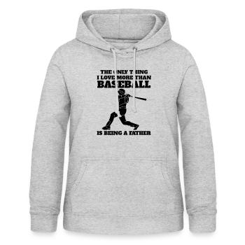 Baseball Vater Baseballliebhaber Baseballspiel Dad - Frauen Hoodie - Hellgrau meliert - Vorne - AI Model Female 172 light (172cm)