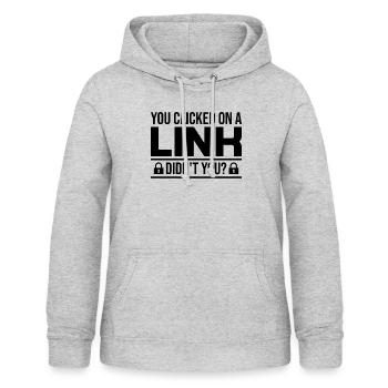 Cybersécurité Sécurité informatique Cybersécurité - Sweat à capuche Femme - gris clair chiné - Devant - AI Model Female 172 light (172cm)