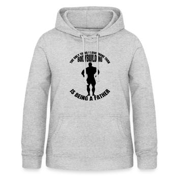 Fitness Sportler Bodybuilding Sport Fitnesssport - Frauen Hoodie - Hellgrau meliert - Vorne - AI Model Female 172 light (172cm)
