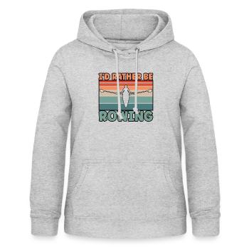 Rather Be Rowing - Women's Hoodie - light heather grey - Front - AI Model Female 172 light (172cm)