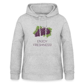 FRISCHE GENIESSEN - Frauen Hoodie - Hellgrau meliert - Vorne - AI Model Female 172 light (172cm)