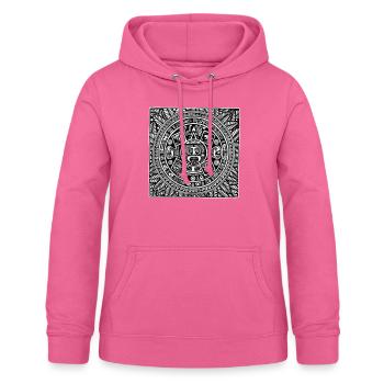 Zentangle Maya Kalender - Frauen Hoodie - Pink - Vorne - AI Model Female 172 light (172cm)
