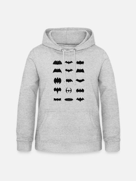 Batman Logo History - Frauen Hoodie - Hellgrau meliert