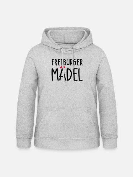Freiburger Mädel - Frauen Hoodie - Hellgrau meliert