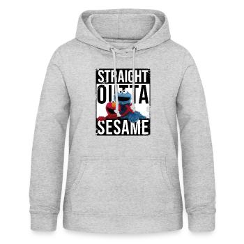 Sesamstraße Straight Outta Sesame - Frauen Hoodie - Hellgrau meliert - Vorne - AI Model Female 172 light (172cm)
