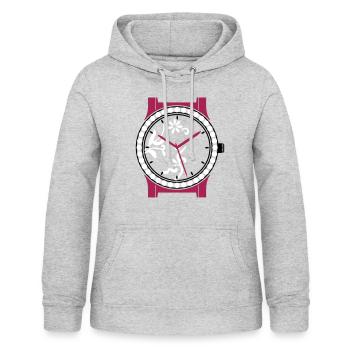 Montre dames 2 fille femme femme - Sweat à capuche Femme - gris clair chiné - Devant - AI Model Female 172 light (172cm)