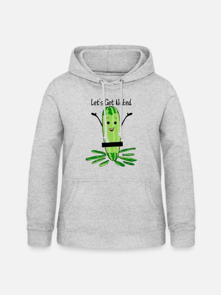 Nackte Gurke - Frauen Hoodie - Hellgrau meliert