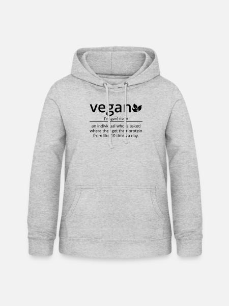 Vegan Veganer Definition - Frauen Hoodie - Hellgrau meliert
