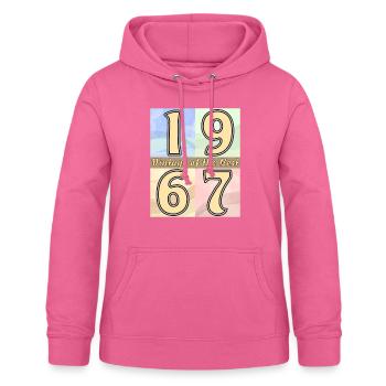 BIRTHDAY YEAR 1967 - Women's Hoodie - pink - Front - AI Model Female 172 light (172cm)