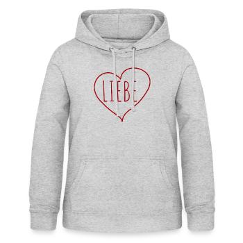 Liebe Herz - Sweat à capuche Femme - gris clair chiné - Devant - AI Model Female 172 light (172cm)