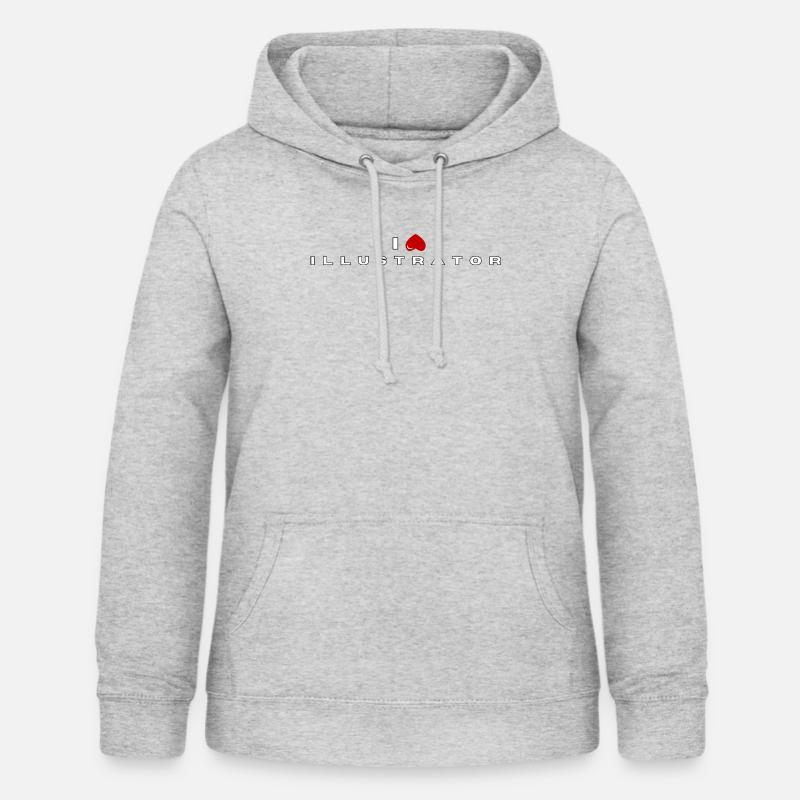I hate Illustrator - Women's Hoodie - light heather grey