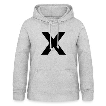 X zeichnung - Frauen Hoodie - Hellgrau meliert - Vorne - AI Model Female 172 light (172cm)