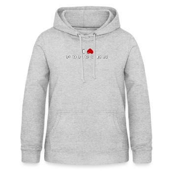 Ich hasse Popcorn - Frauen Hoodie - Hellgrau meliert - Vorne - AI Model Female 172 light (172cm)