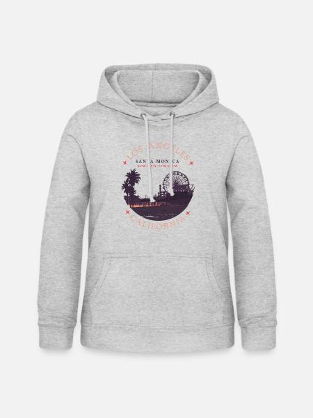 Santa Monica 1 - Frauen Hoodie - Hellgrau meliert