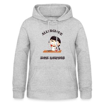 Allergique aux lundis - Sweat à capuche Femme - gris clair chiné - Devant - AI Model Female 172 light (172cm)
