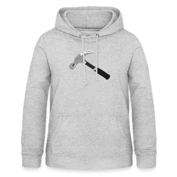 Marteau - Sweat à capuche Femme - gris clair chiné - Devant - AI Model Female 172 light (172cm)