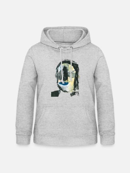 Portrait 08 - Frauen Hoodie - Hellgrau meliert