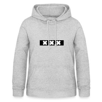 Amsterdam XXX - Frauen Hoodie - Hellgrau meliert - Vorne - AI Model Female 172 light (172cm)