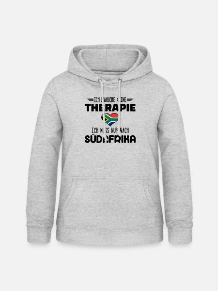 Südafrika - Frauen Hoodie - Hellgrau meliert