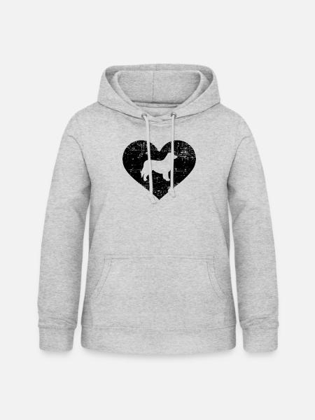 Hovawart - Frauen Hoodie - Hellgrau meliert