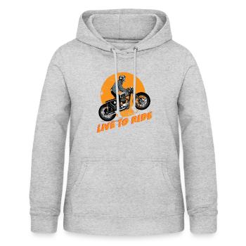 Lustiges Motorrad Geschenk Biker Spruch - Frauen Hoodie - Hellgrau meliert - Vorne - AI Model Female 172 light (172cm)