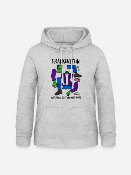 Universal Monsters Körperteile Von Frankenstein - Frauen Hoodie - Hellgrau meliert