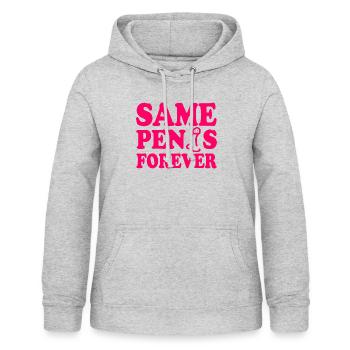 Same penis forever - Frauen Hoodie - Hellgrau meliert - Vorne - AI Model Female 172 light (172cm)