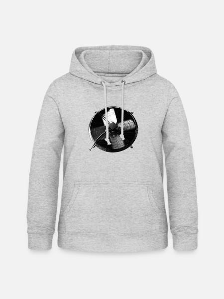 VENTILATOR - Frauen Hoodie - Hellgrau meliert