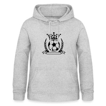 fussball banner - Sweat à capuche Femme - gris clair chiné - Devant - AI Model Female 172 light (172cm)