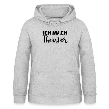 Theater - Frauen Hoodie - Hellgrau meliert - Vorne - AI Model Female 172 light (172cm)