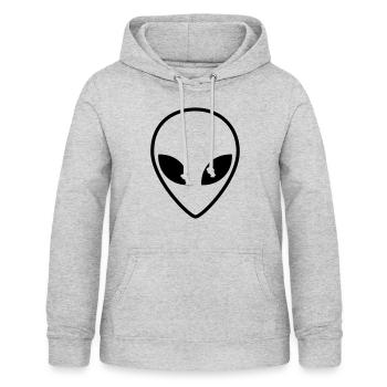 Alien - Frauen Hoodie - Hellgrau meliert - Vorne - AI Model Female 172 light (172cm)