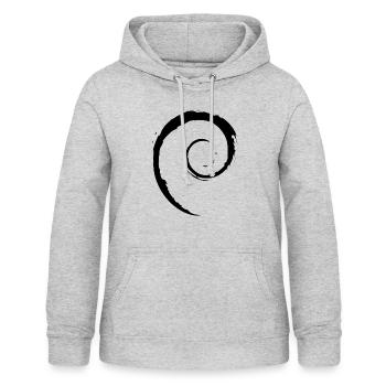 Noir de Wikimedia - Sweat à capuche Femme - gris clair chiné - Devant - AI Model Female 172 light (172cm)