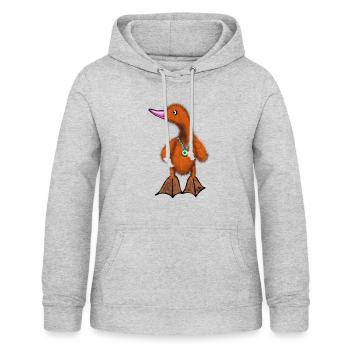 Duck bronze colored - Women's Hoodie - light heather grey - Front - AI Model Female 172 light (172cm)