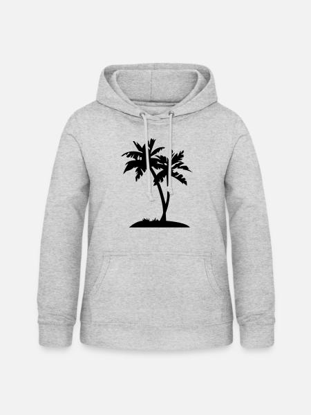 palm tree - Women's Hoodie - light heather grey