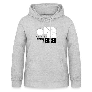 Ich bin der Deutsch Lehrer - Frauen Hoodie - Hellgrau meliert - Vorne - AI Model Female 172 light (172cm)
