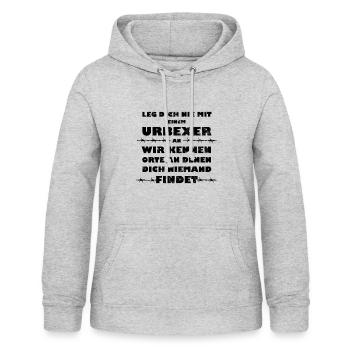 Leg Dich nicht mit einem Urbexer an - Frauen Hoodie - Hellgrau meliert - Vorne - AI Model Female 172 light (172cm)