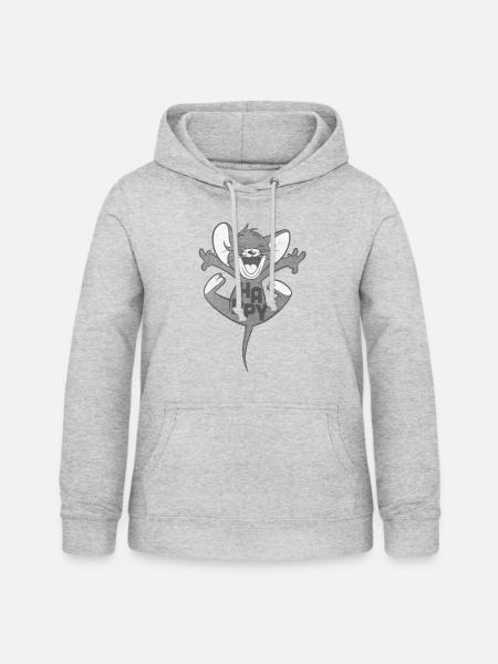 Tom Und Jerry Happy Jerry - Frauen Hoodie - Hellgrau meliert