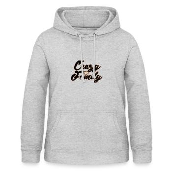 Crazy family - Women's Hoodie - light heather grey - Front - AI Model Female 172 light (172cm)