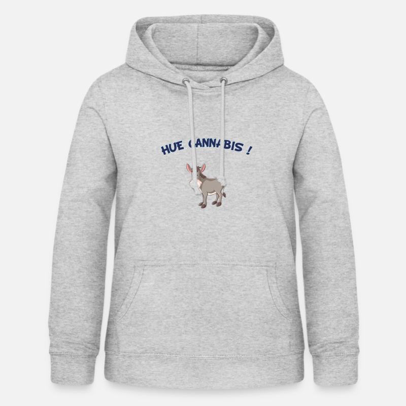 - Hue Cannabis - Sweat à capuche Femme - gris clair chiné