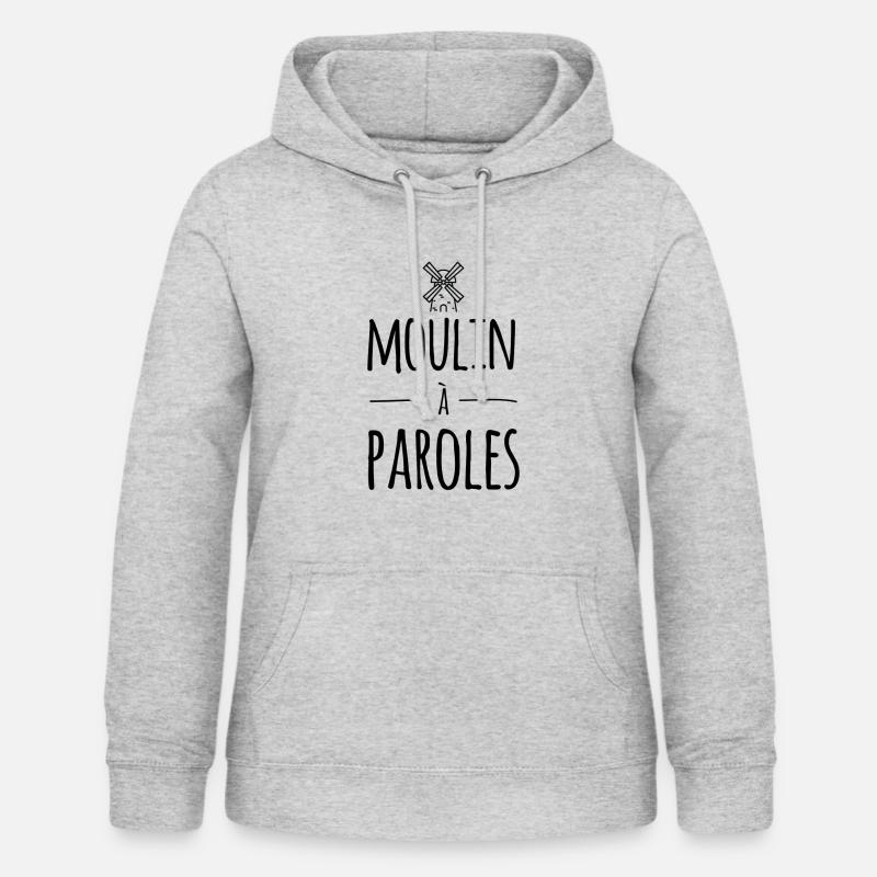Moulin à paroles - Sweat à capuche Femme - gris clair chiné