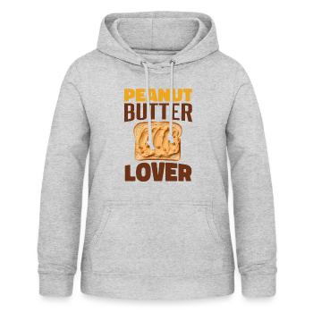 Erdnussbutter Liebhaber - Frauen Hoodie - Hellgrau meliert - Vorne - AI Model Female 172 light (172cm)