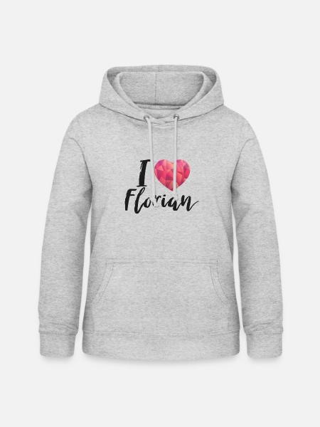 I love florian - Frauen Hoodie - Hellgrau meliert