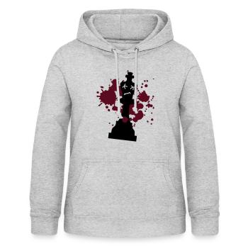 schach matt - Frauen Hoodie - Hellgrau meliert - Vorne - AI Model Female 172 light (172cm)